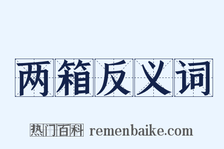 两箱反义词是什么意思的图片